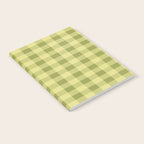 Gingham Large Lime Green Notebook Gallery Image 2