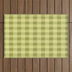 Gingham Large Lime Green Outdoor Rug Gallery Image 1