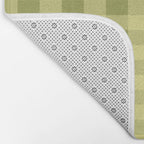 Gingham Large Lime Green Bath Mat Gallery Image 2
