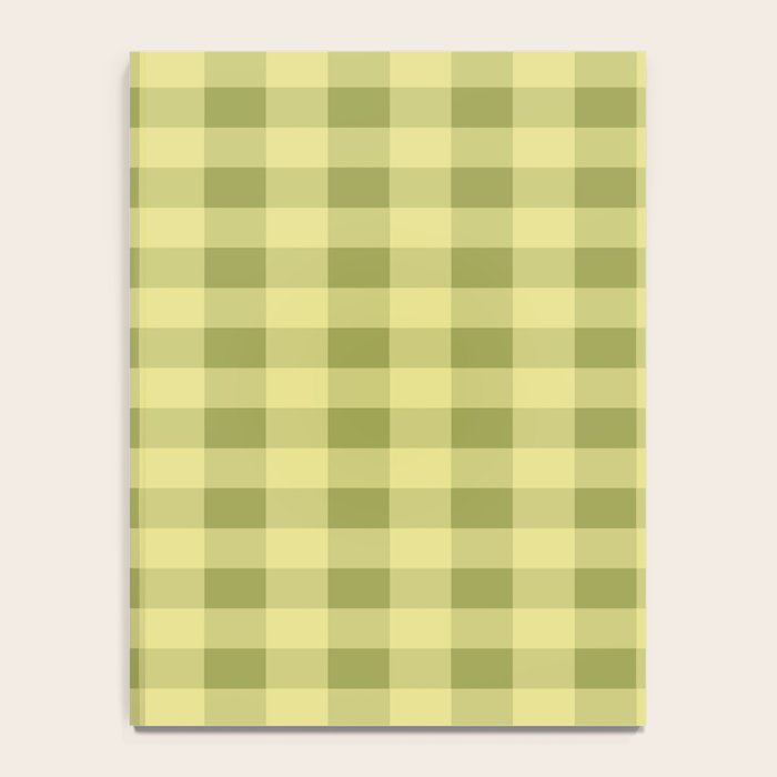 Gingham Large Lime Green Notebook Gallery Image 4