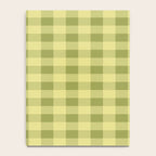 Gingham Large Lime Green Notebook Gallery Image 4