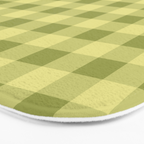 Gingham Large Lime Green Bath Mat Gallery Image 3