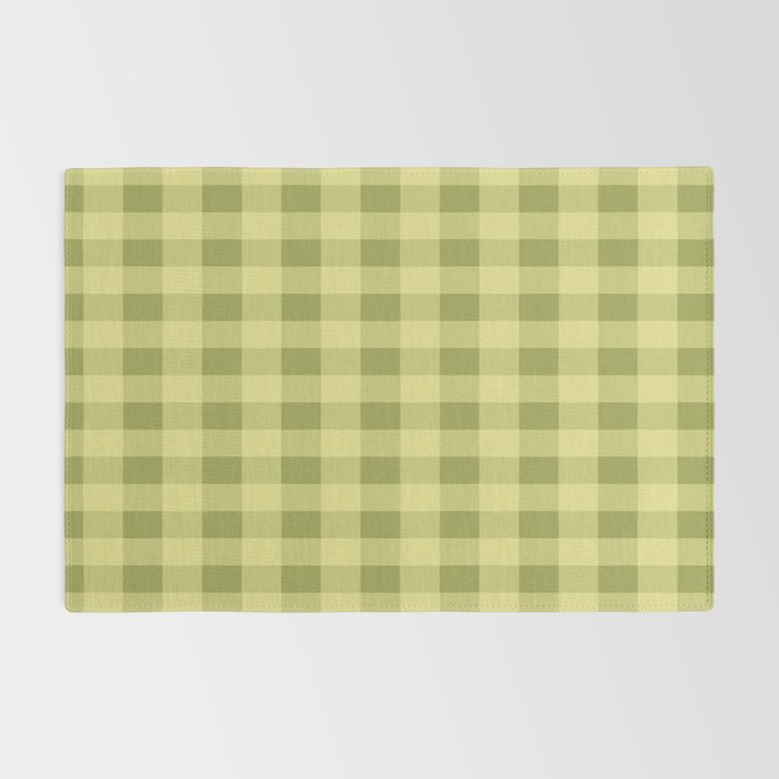 Gingham Large Lime Green Rug Gallery Image 2