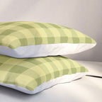 Gingham Large Lime Green Pillow Sham Gallery Image 3