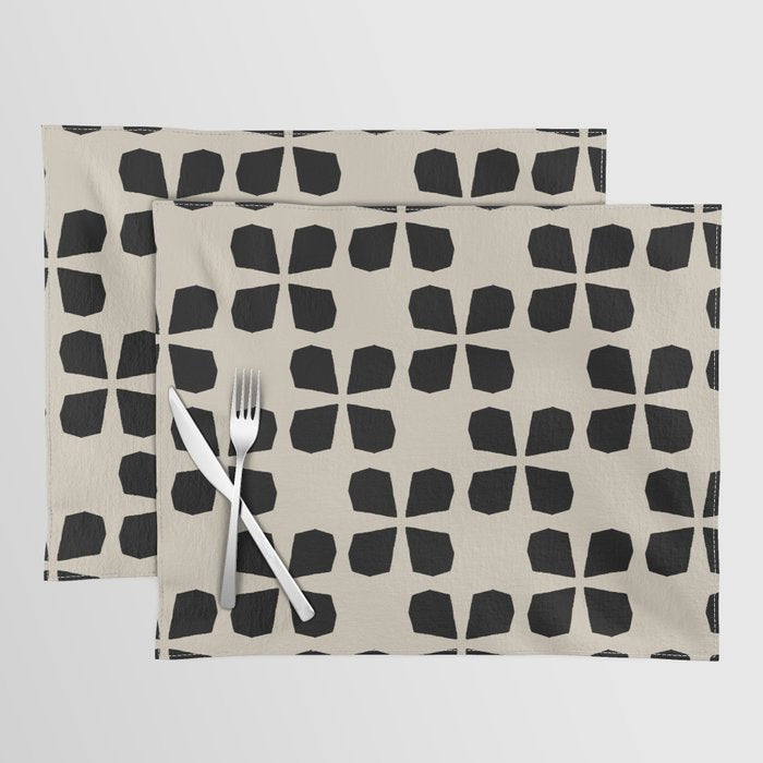 Minimalist Japanese Floral Pattern Placemat Gallery Image 1