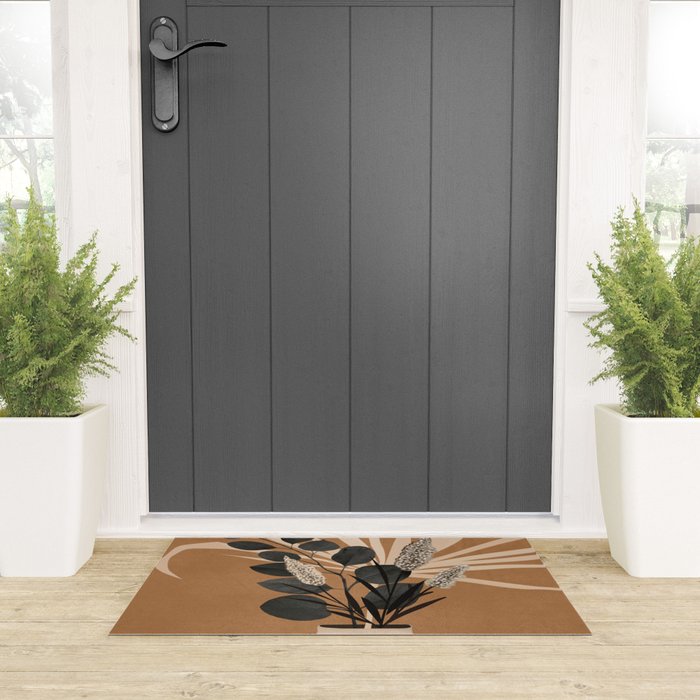 Minimal vase with plant leaves 1 Welcome Mat Gallery Image 3