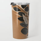 Minimal vase with plant leaves 1 Travel Mug Gallery Image 3