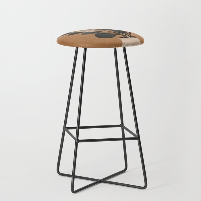 Minimal vase with plant leaves 1 Stool Gallery Image 1