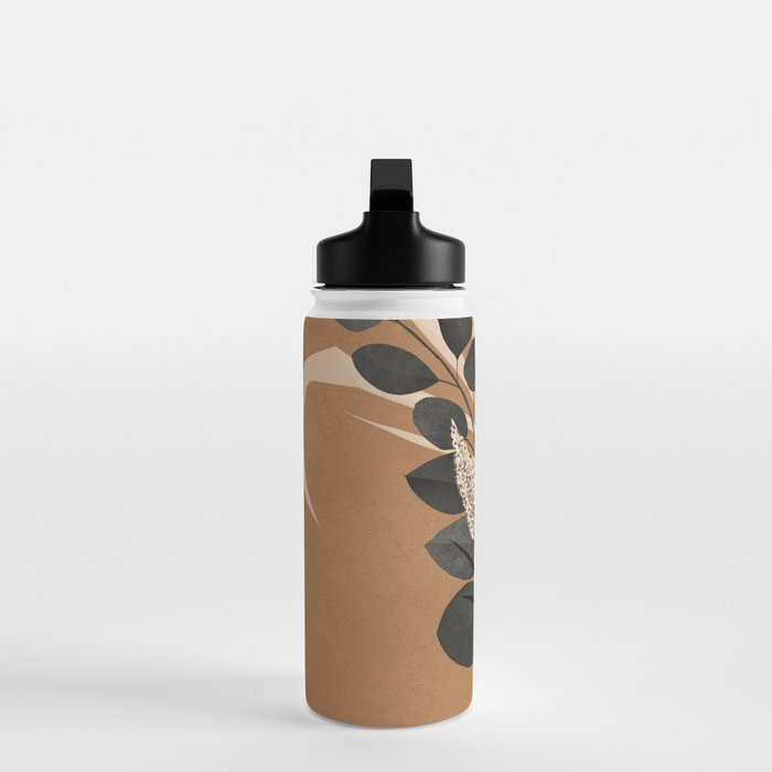 Minimal vase with plant leaves 1 Water Bottle Gallery Image 3