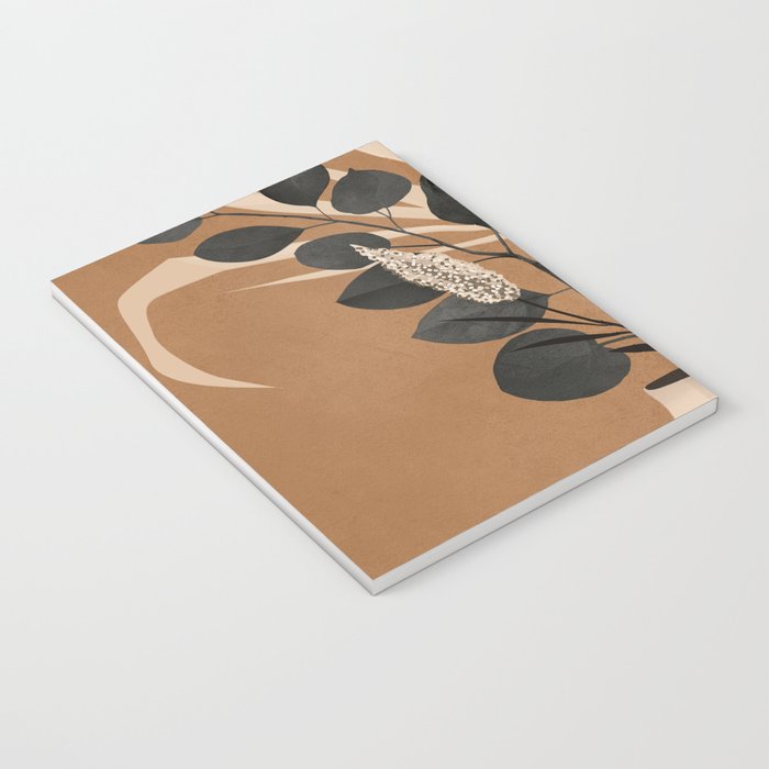Minimal vase with plant leaves 1 Notebook Gallery Image 3