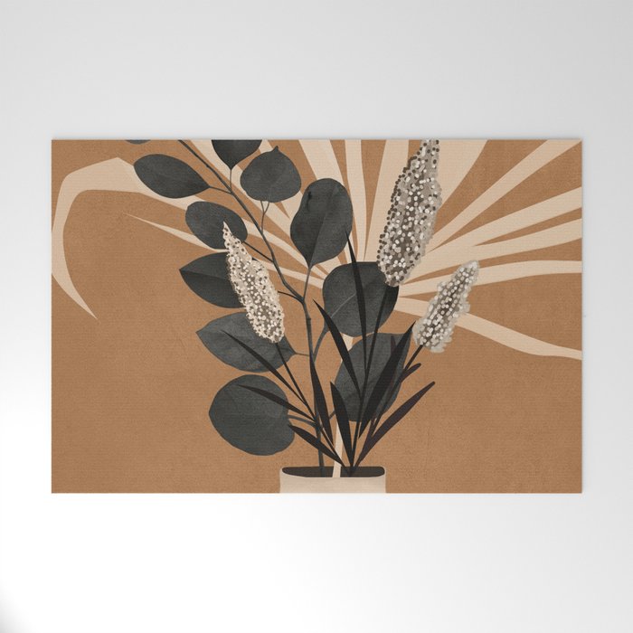 Minimal vase with plant leaves 1 Welcome Mat Gallery Image 1