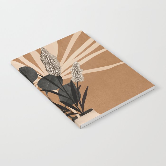 Minimal vase with plant leaves 1 Notebook Gallery Image 2