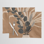 Minimal vase with plant leaves 1 Placemat Gallery Image 1