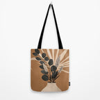 Minimal vase with plant leaves 1 Tote Bag Gallery Image 2