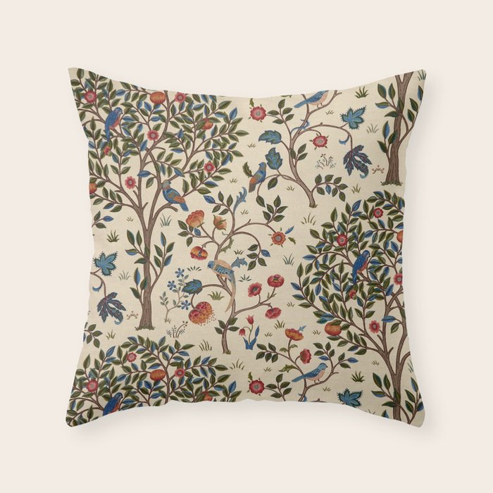 William Morris "Kelmscott Tree" 1. Throw Pillow Gallery Image 1