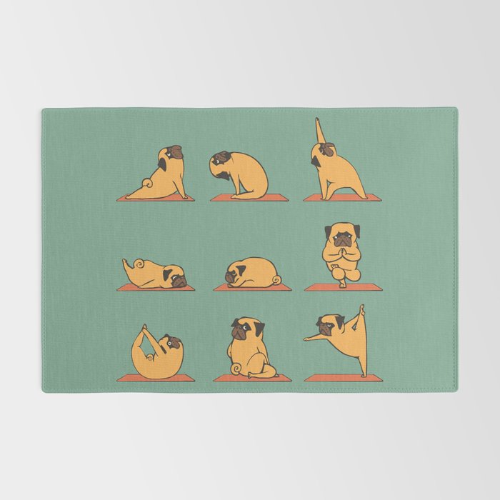 Pug Yoga Rug Gallery Image 2