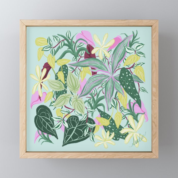Crowded Houseplants Mini Art Print Gallery Image 1