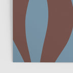 Mid-Century Modern Retro Lounge Striped Ogee Pattern Brown and Blue Poster Gallery Image 3