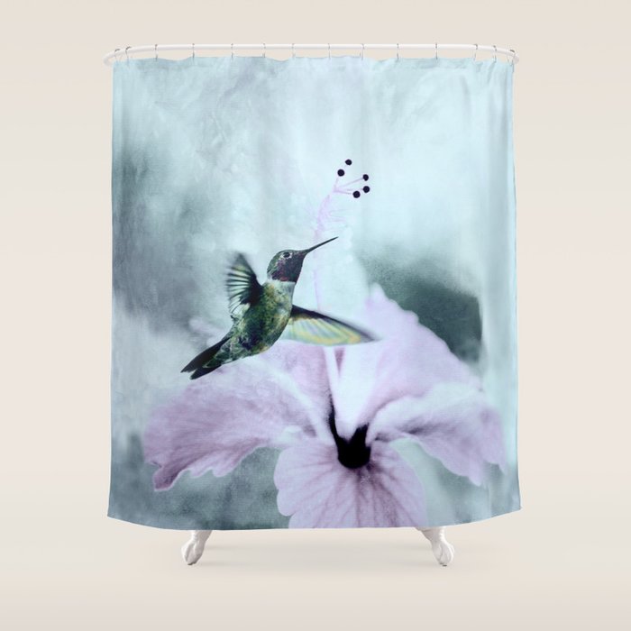 Hummingbird Shower Curtain Gallery Image 1