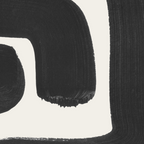Black Ink Paint Brush Strokes Abstract Organic Pattern Mid Century Style Coffee Mug Gallery Image 2