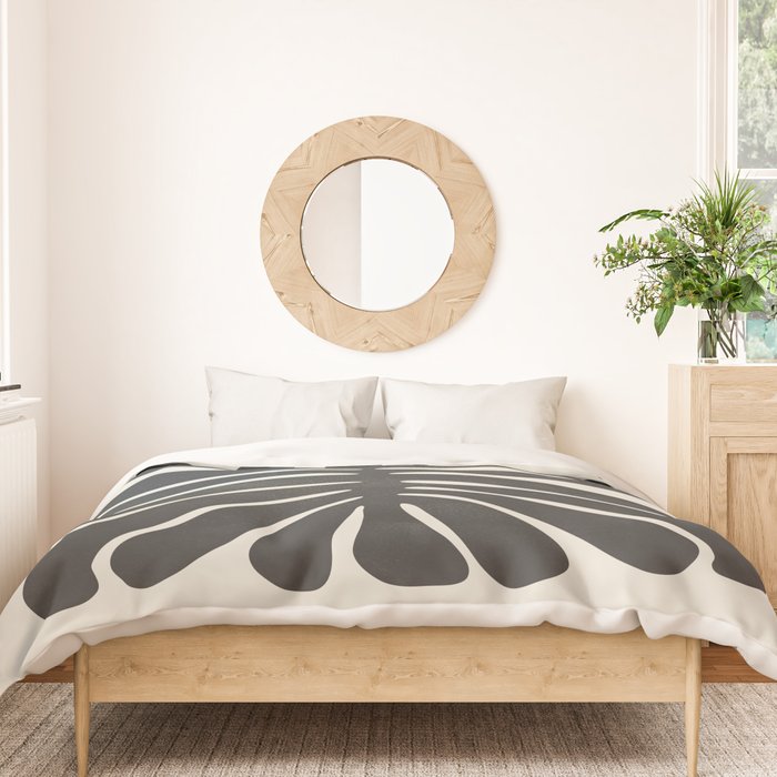 Sea Leaf: Noir Duvet Cover Gallery Image 3