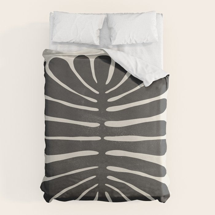 Sea Leaf: Noir Duvet Cover Gallery Image 6