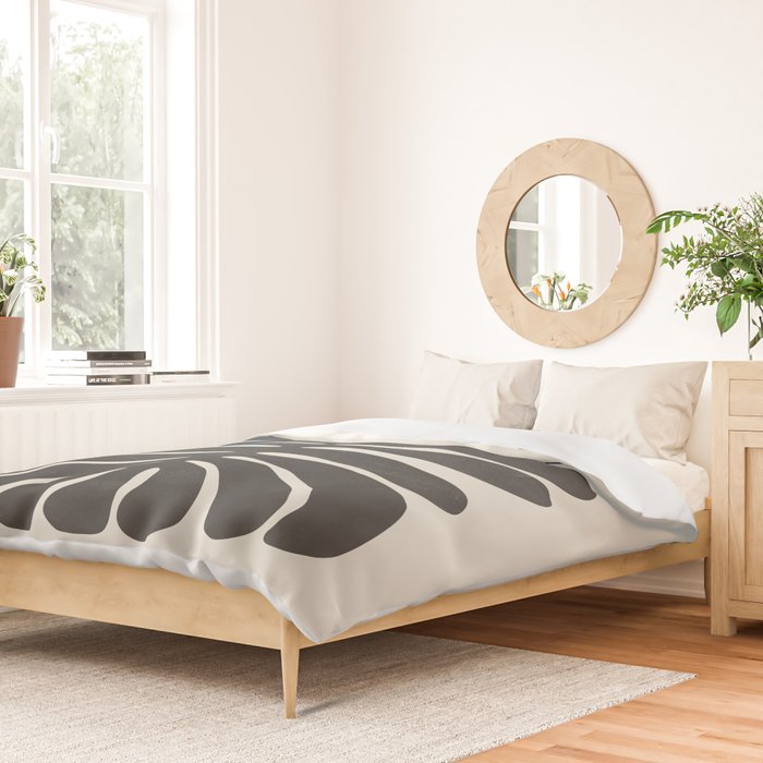 Sea Leaf: Noir Duvet Cover Gallery Image 2
