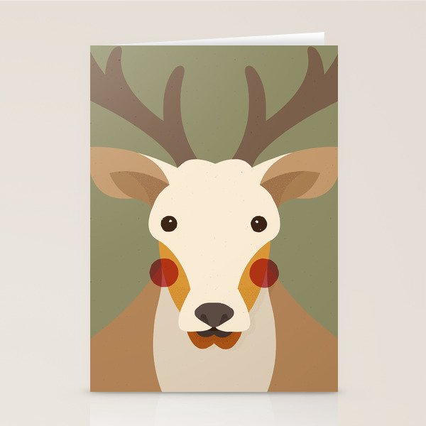 Red Deer Animal Portrait Stationery Card Gallery Image 2
