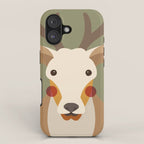 Red Deer Animal Portrait iPhone Case Gallery Image 1
