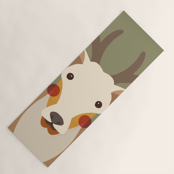 Red Deer Animal Portrait Yoga Mat Gallery Image 1