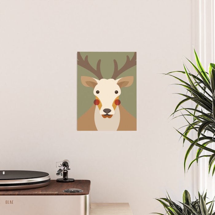 Red Deer Animal Portrait Poster Gallery Image 2