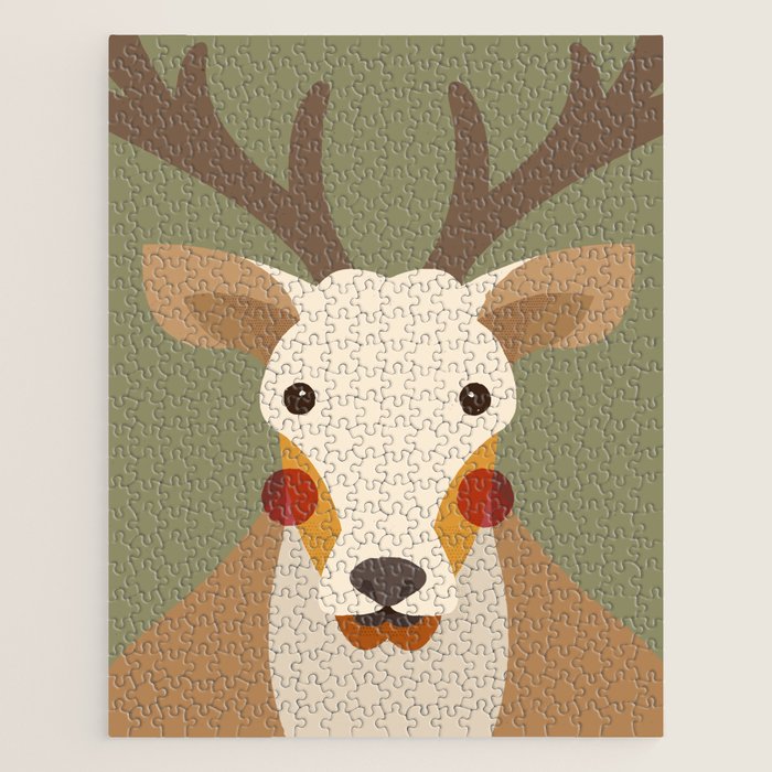 Red Deer Animal Portrait Jigsaw Puzzle Gallery Image 1
