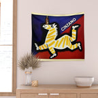 Vintage Cinzano Italian Yellow Zebra Advertisement Wall Art Wall Tapestry Gallery Image 2