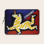 Vintage Cinzano Italian Yellow Zebra Advertisement Wall Art Laptop Sleeve Gallery Image 1