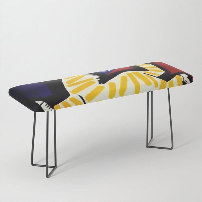 Vintage Cinzano Italian Yellow Zebra Advertisement Wall Art Bench Gallery Image 1