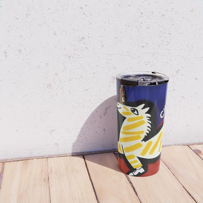Vintage Cinzano Italian Yellow Zebra Advertisement Wall Art Travel Mug Gallery Image 4