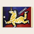 Vintage Cinzano Italian Yellow Zebra Advertisement Wall Art Cutting Board Gallery Image 1