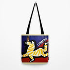Vintage Cinzano Italian Yellow Zebra Advertisement Wall Art Tote Bag Gallery Image 2