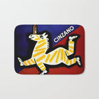 Vintage Cinzano Italian Yellow Zebra Advertisement Wall Art Bath Mat Gallery Image 1