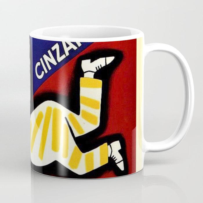Vintage Cinzano Italian Yellow Zebra Advertisement Wall Art Coffee Mug Gallery Image 1