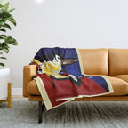 Vintage Cinzano Italian Yellow Zebra Advertisement Wall Art Throw Blanket Gallery Image 1