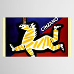 Vintage Cinzano Italian Yellow Zebra Advertisement Wall Art Tablecloth Gallery Image 2
