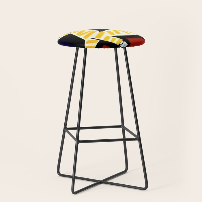 Vintage Cinzano Italian Yellow Zebra Advertisement Wall Art Stool Gallery Image 1