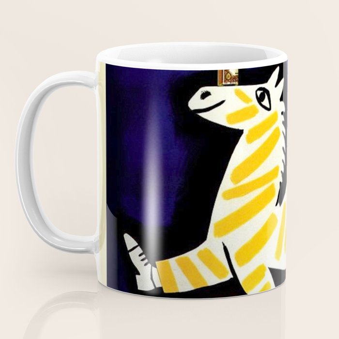 Vintage Cinzano Italian Yellow Zebra Advertisement Wall Art Coffee Mug Gallery Image 3