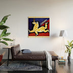 Vintage Cinzano Italian Yellow Zebra Advertisement Wall Art Wood Wall Art Gallery Image 2