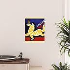 Vintage Cinzano Italian Yellow Zebra Advertisement Wall Art Poster Gallery Image 2