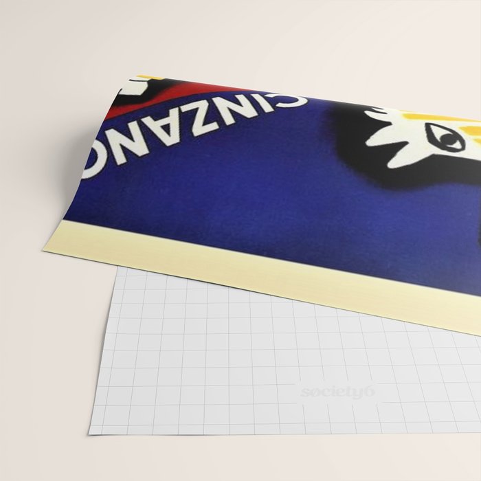 Vintage Cinzano Italian Yellow Zebra Advertisement Wall Art Wrapping Paper Gallery Image 2