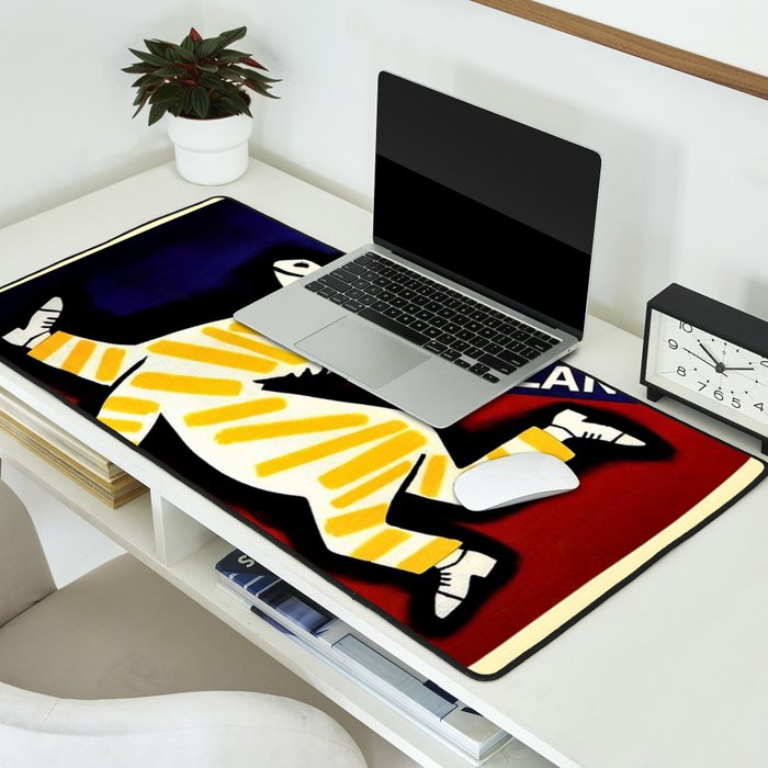 Vintage Cinzano Italian Yellow Zebra Advertisement Wall Art Desk Mat Gallery Image 2