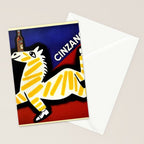 Vintage Cinzano Italian Yellow Zebra Advertisement Wall Art Stationery Card Gallery Image 2
