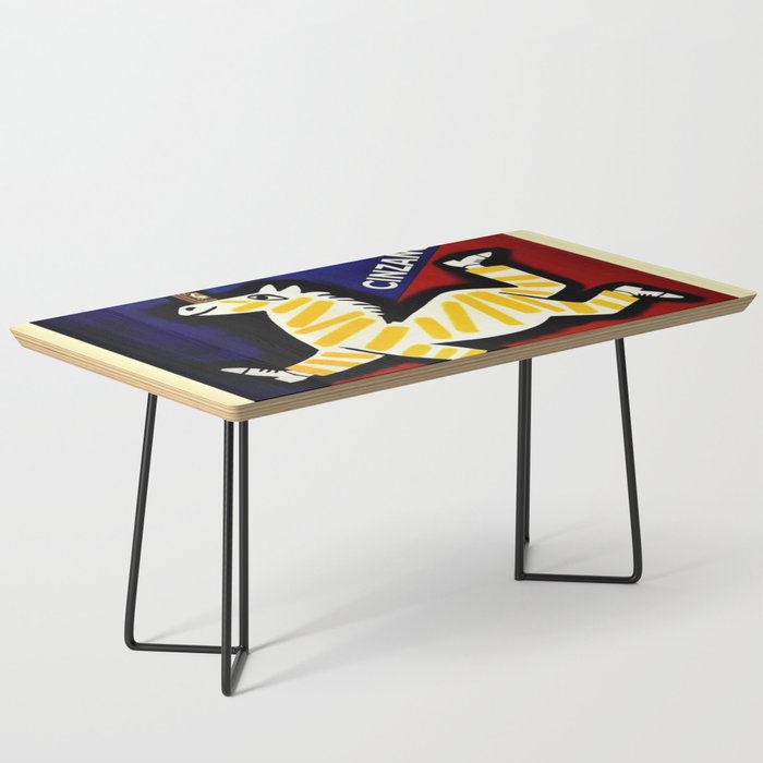 Vintage Cinzano Italian Yellow Zebra Advertisement Wall Art Coffee Table Gallery Image 1